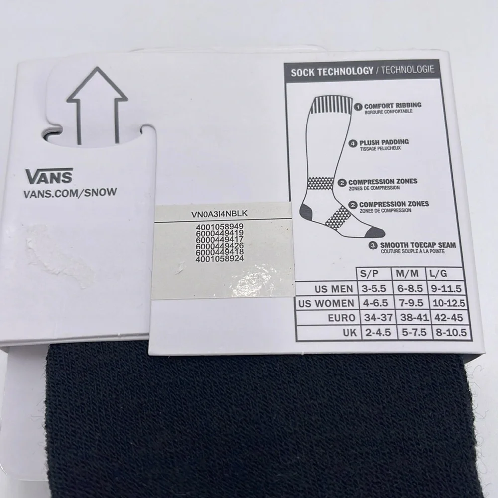 Vans X Smartwool Merino Wool Over the Calf Snow Socks New